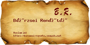 Börzsei Renátó névjegykártya