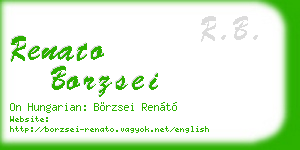 renato borzsei business card